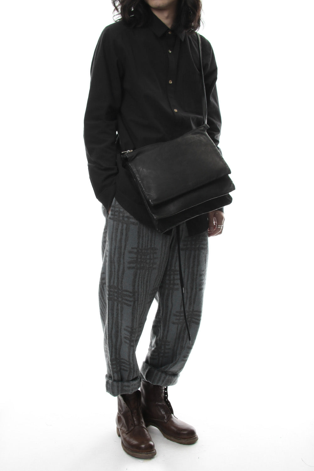 Military Lace Up Boots Double Sole - 5305N - Goat Full Grain Leather