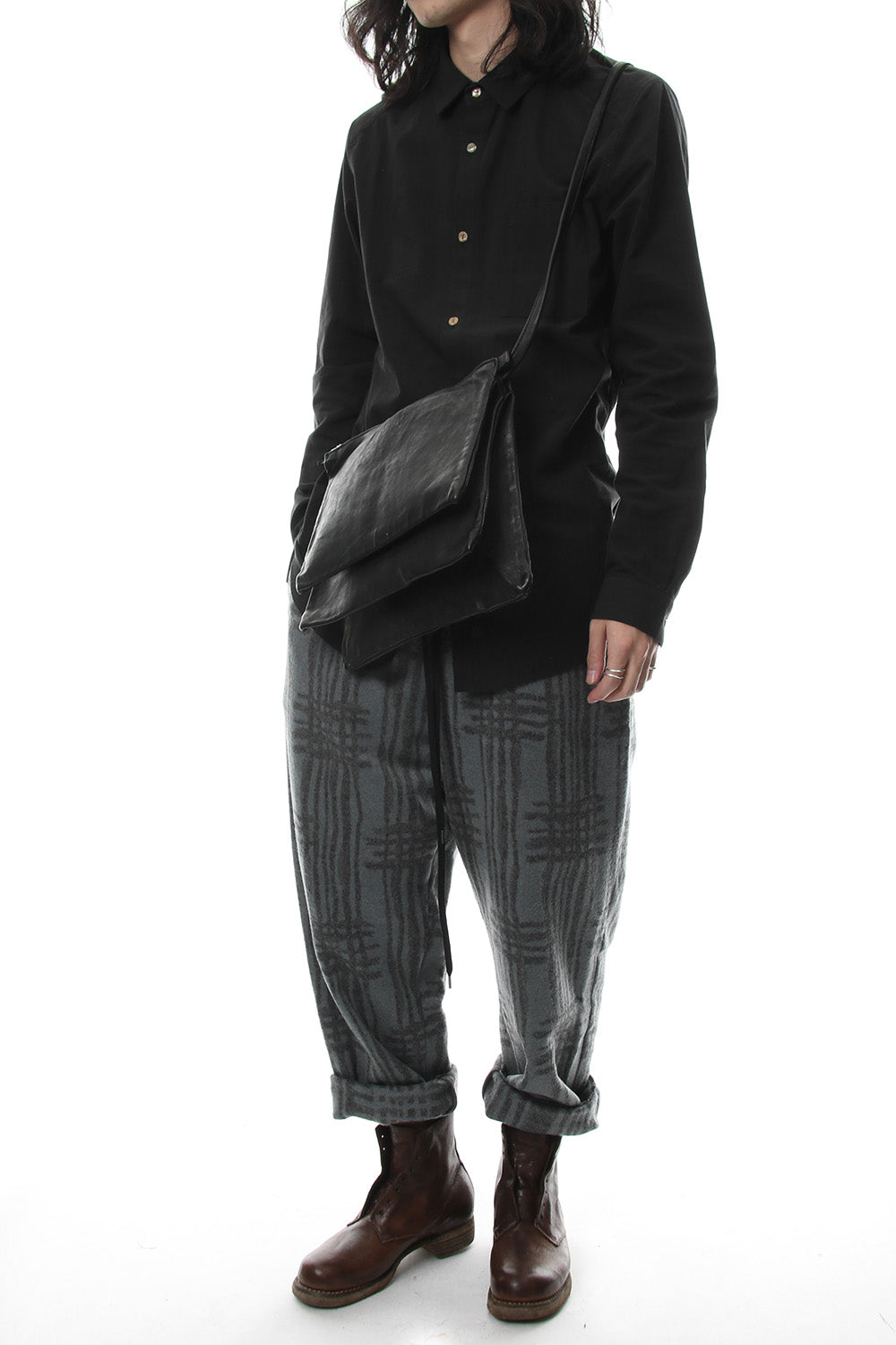 Military Lace Up Boots Double Sole - 5305N - Goat Full Grain Leather