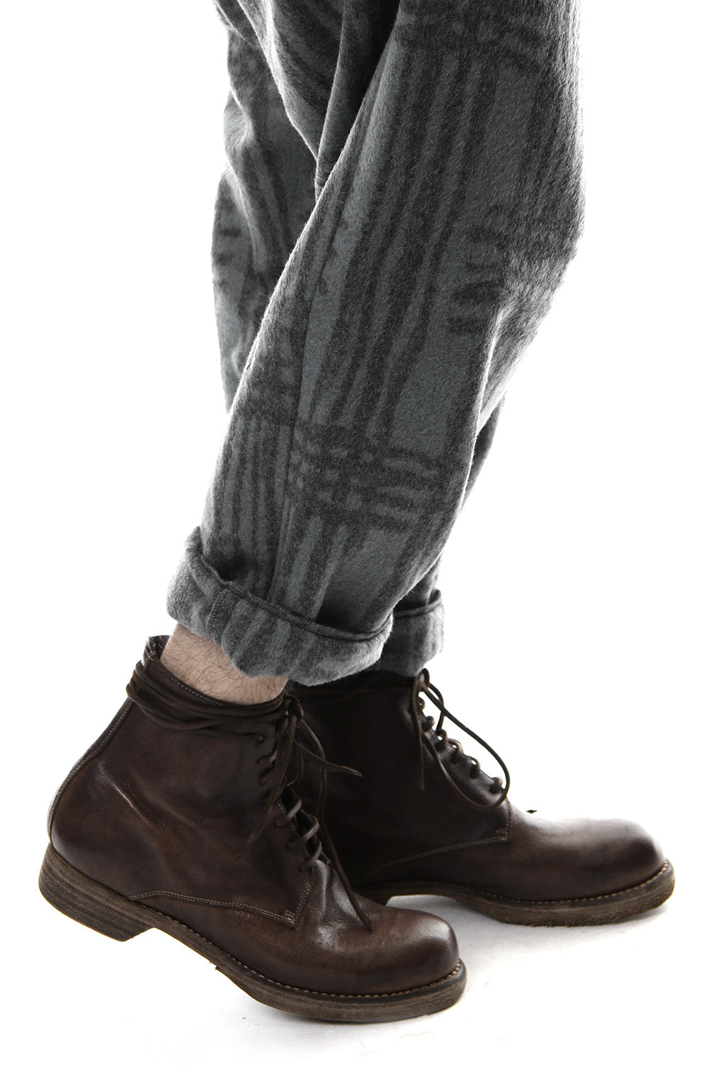 Military Lace Up Boots Double Sole - 5305N - Goat Full Grain Leather