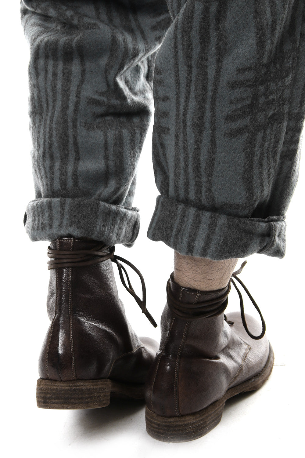 Military Lace Up Boots Double Sole - 5305N - Goat Full Grain Leather