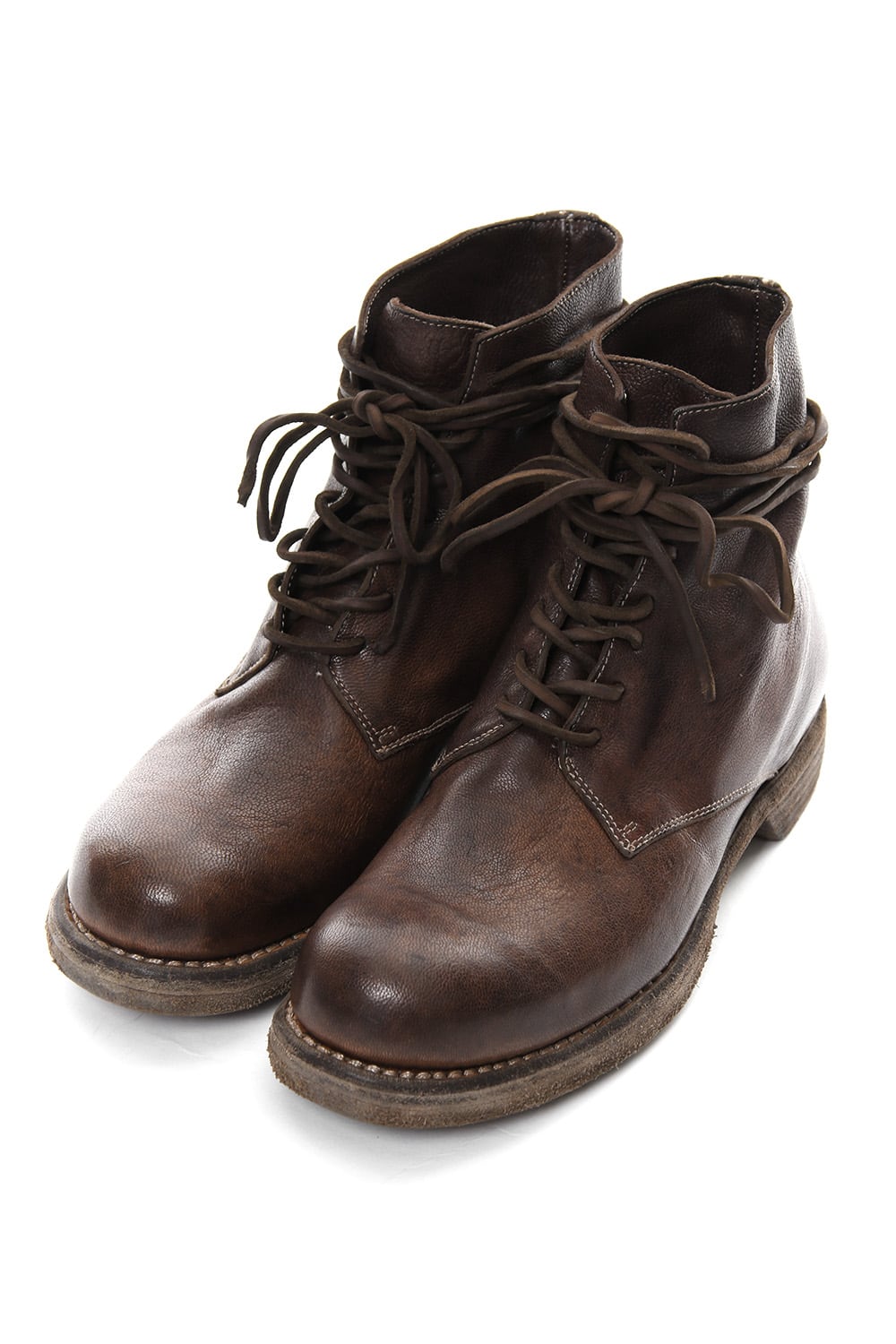 Military Lace Up Boots Double Sole - 5305N - Goat Full Grain Leather