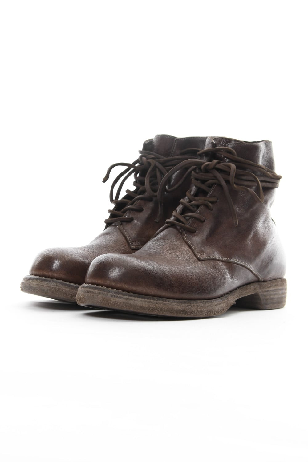 Military Lace Up Boots Double Sole - 5305N - Goat Full Grain Leather