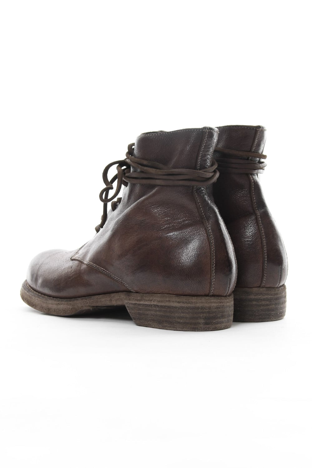 Military Lace Up Boots Double Sole - 5305N - Goat Full Grain Leather