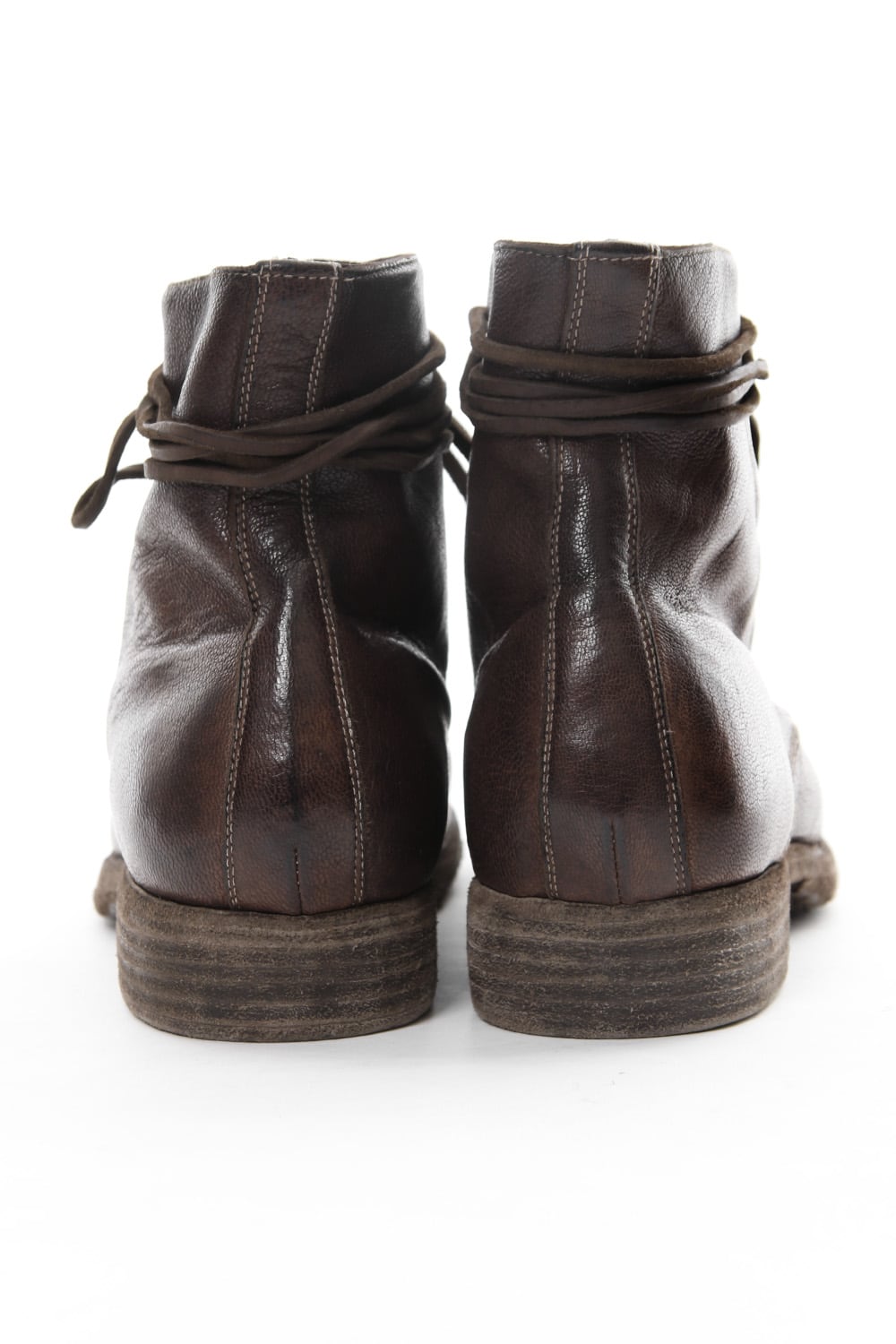 Military Lace Up Boots Double Sole - 5305N - Goat Full Grain Leather