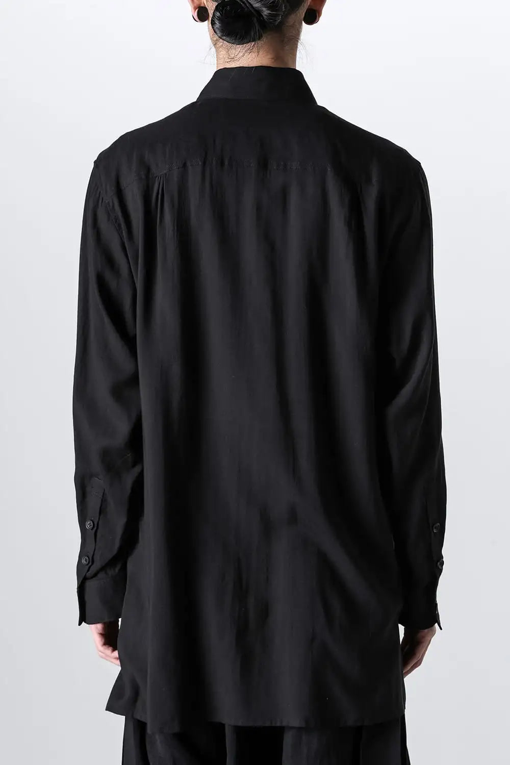 Same Color Stitch Pocket Blouse