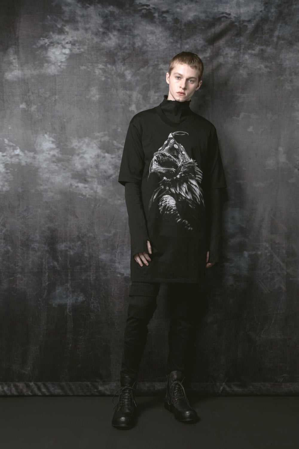 OVER SIZE EAGLE PRINT SHORT SLEEVE T