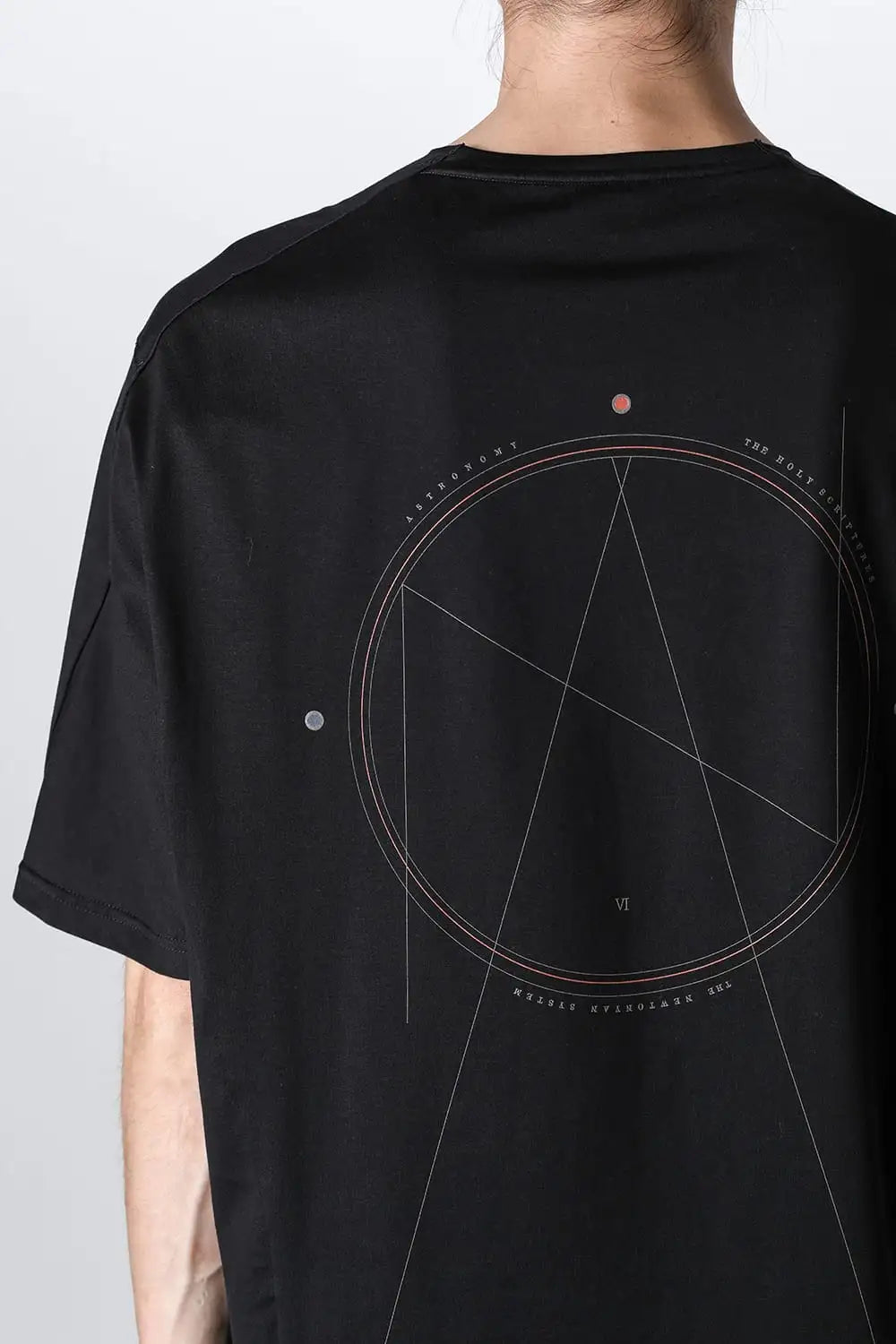 Short sleeve astronomy print C Black