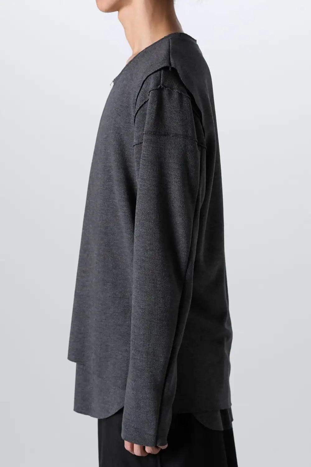 Separated Knit (Vest & 2 Shoulder L/S) D.Gray