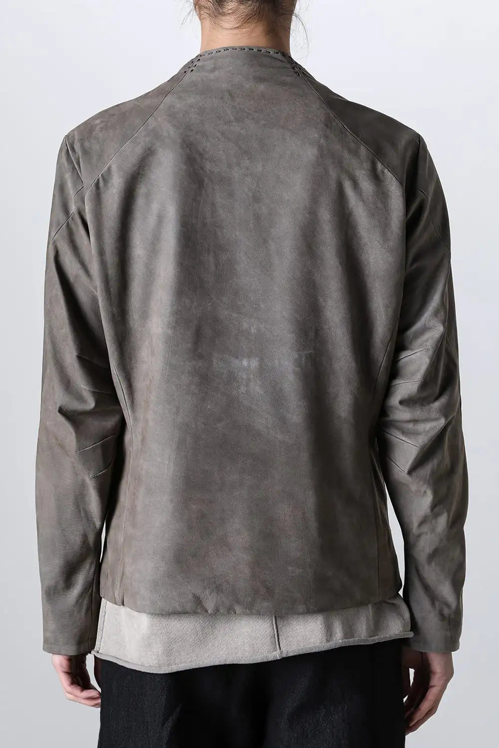 Jacket soft nubuck cow leather Slate Gray