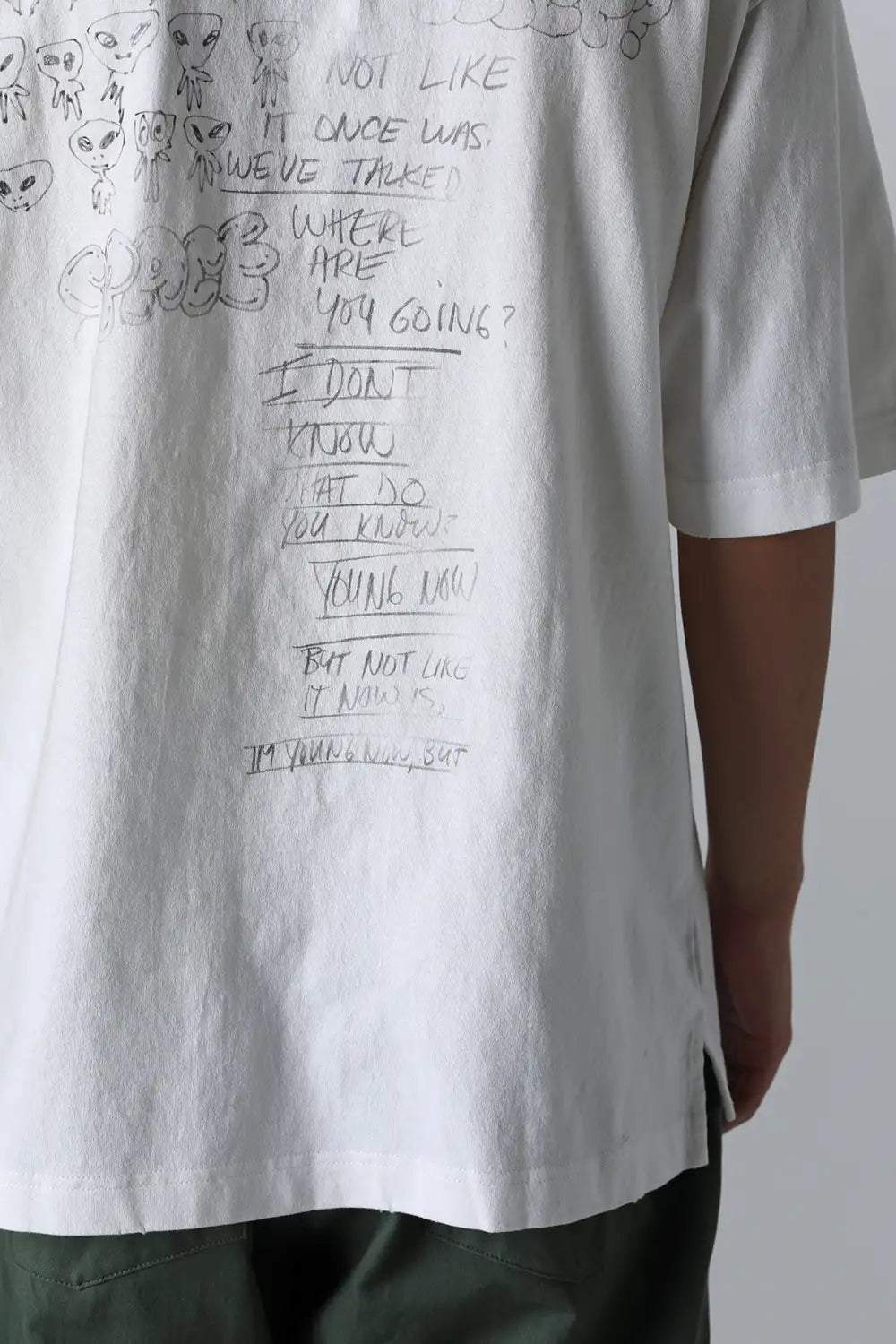 Distressed Tee White