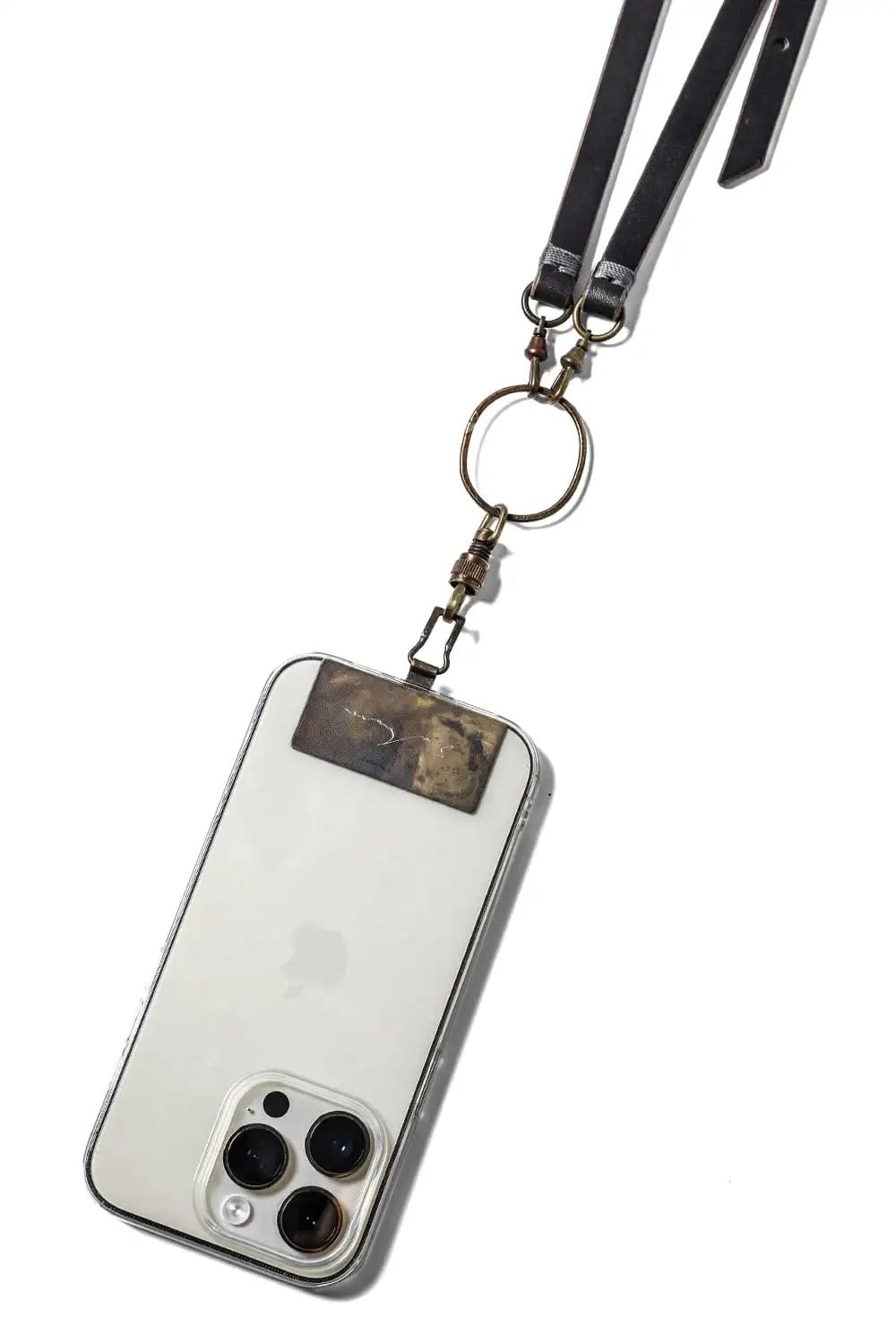 Phone Strap Conceria 800 oil bread Charcoal Gray