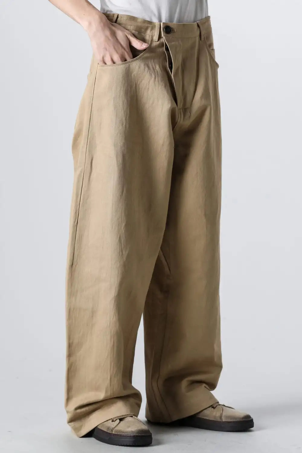 TROUSERS#78 Cotton Washi Twill Gallnut