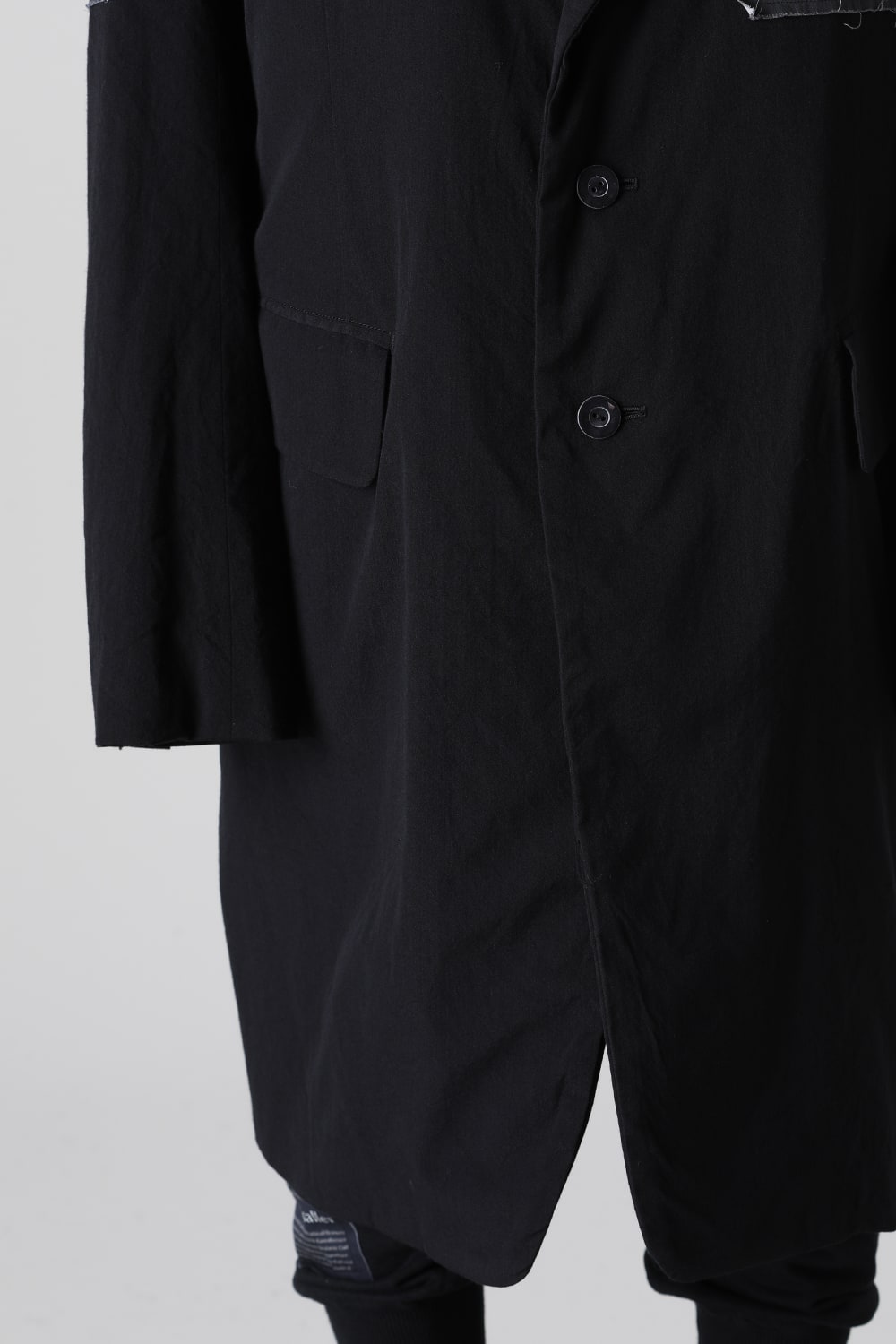 Oversized Long Jacket w/Printed Patches