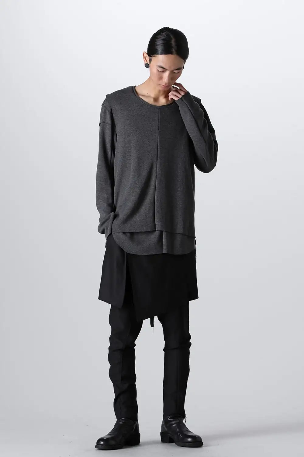 Separated Knit (Vest & 2 Shoulder L/S) D.Gray