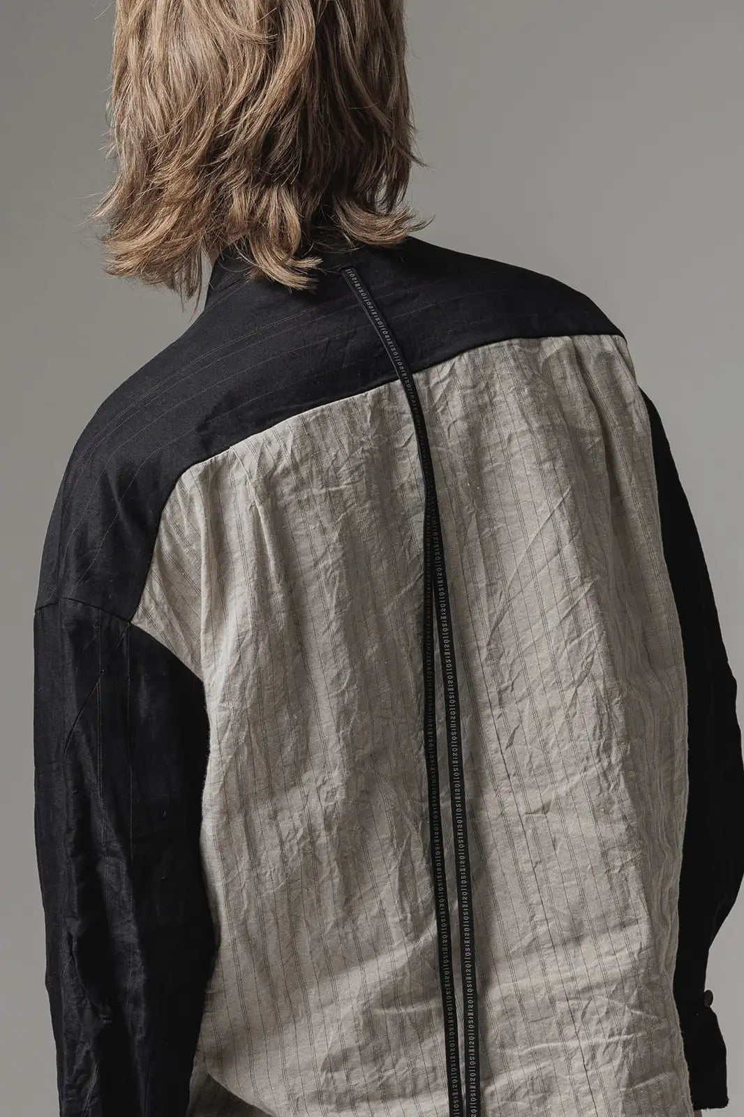 Shirt cotton / linen stripe