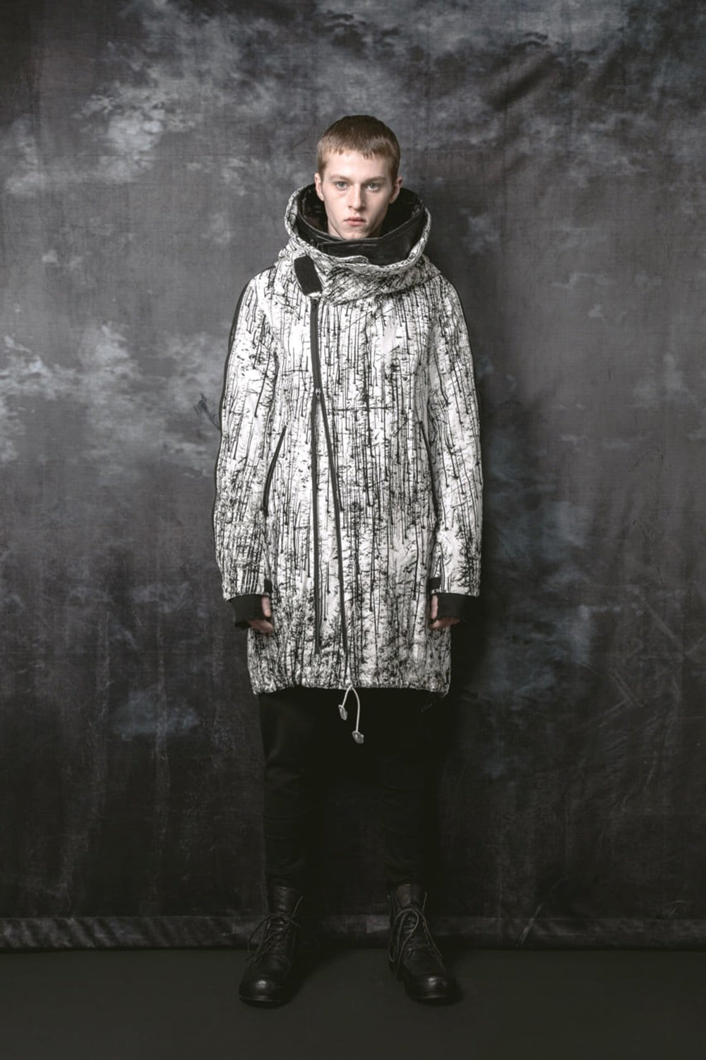 FOREST PRINT MILITARY COAT