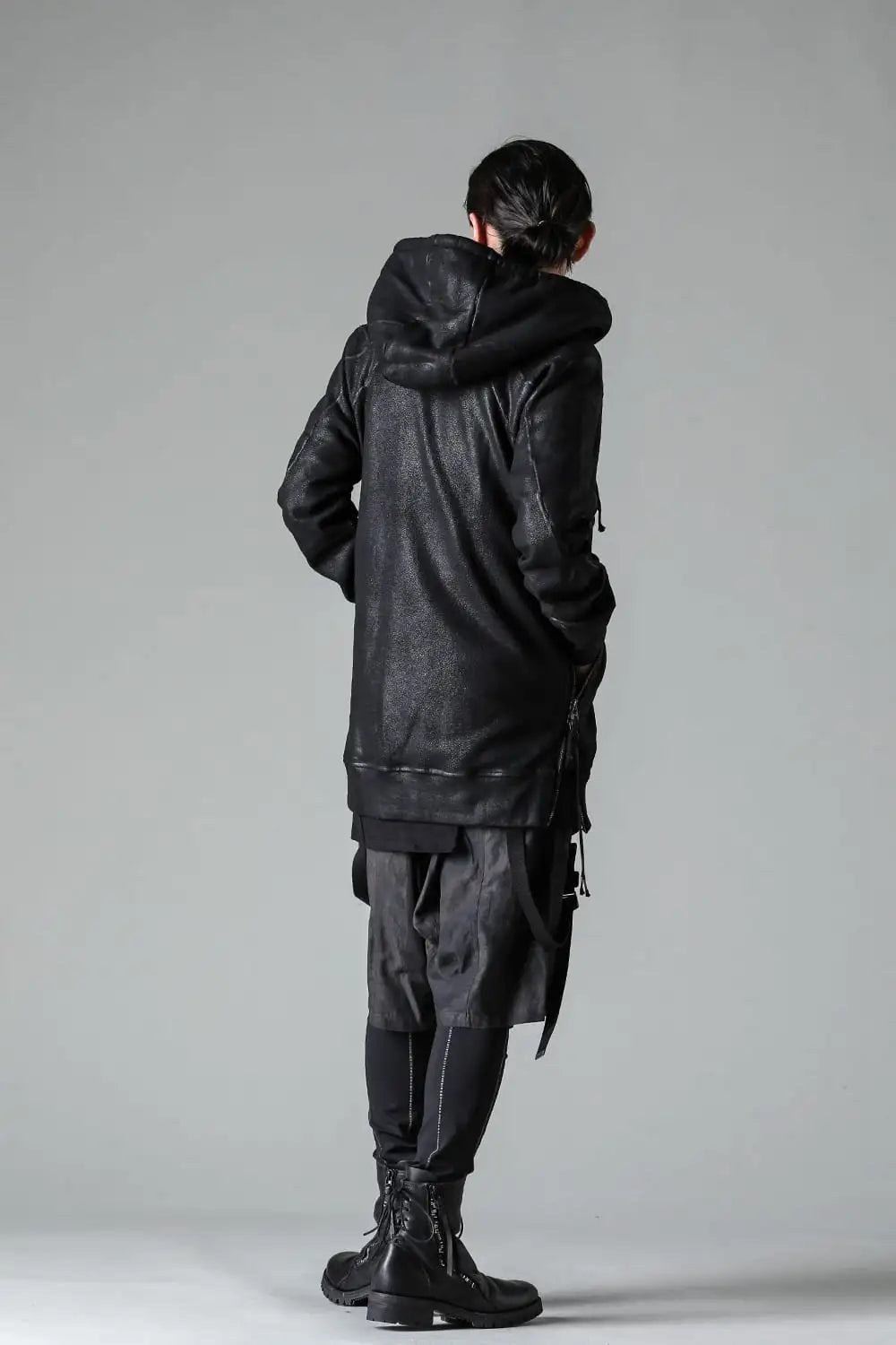 Untwisted Fleece-Lined Coating Hooded Jacket