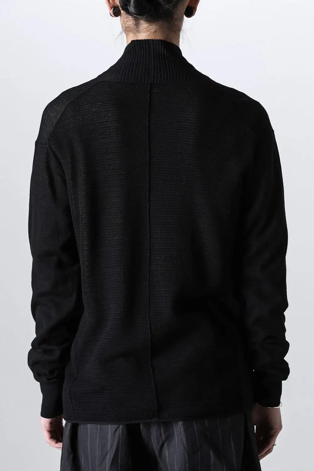 Knit cardigan cotton / linen / silk Black
