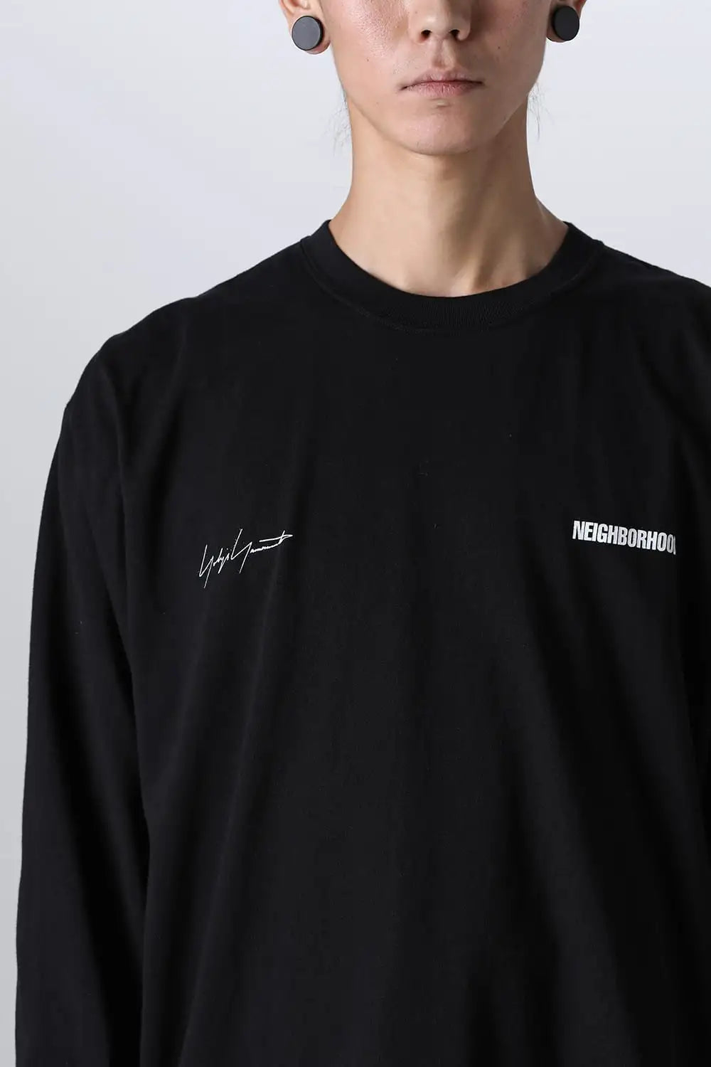 NEIGHBORHOOD x Yohji Yamamoto Print Long Sleeve T-Shirt Black