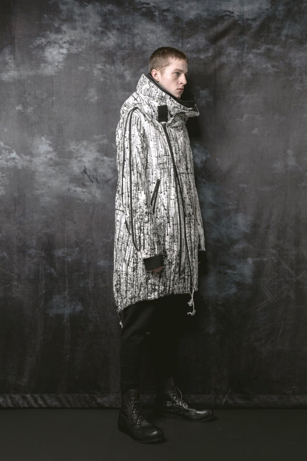 FOREST PRINT MILITARY COAT