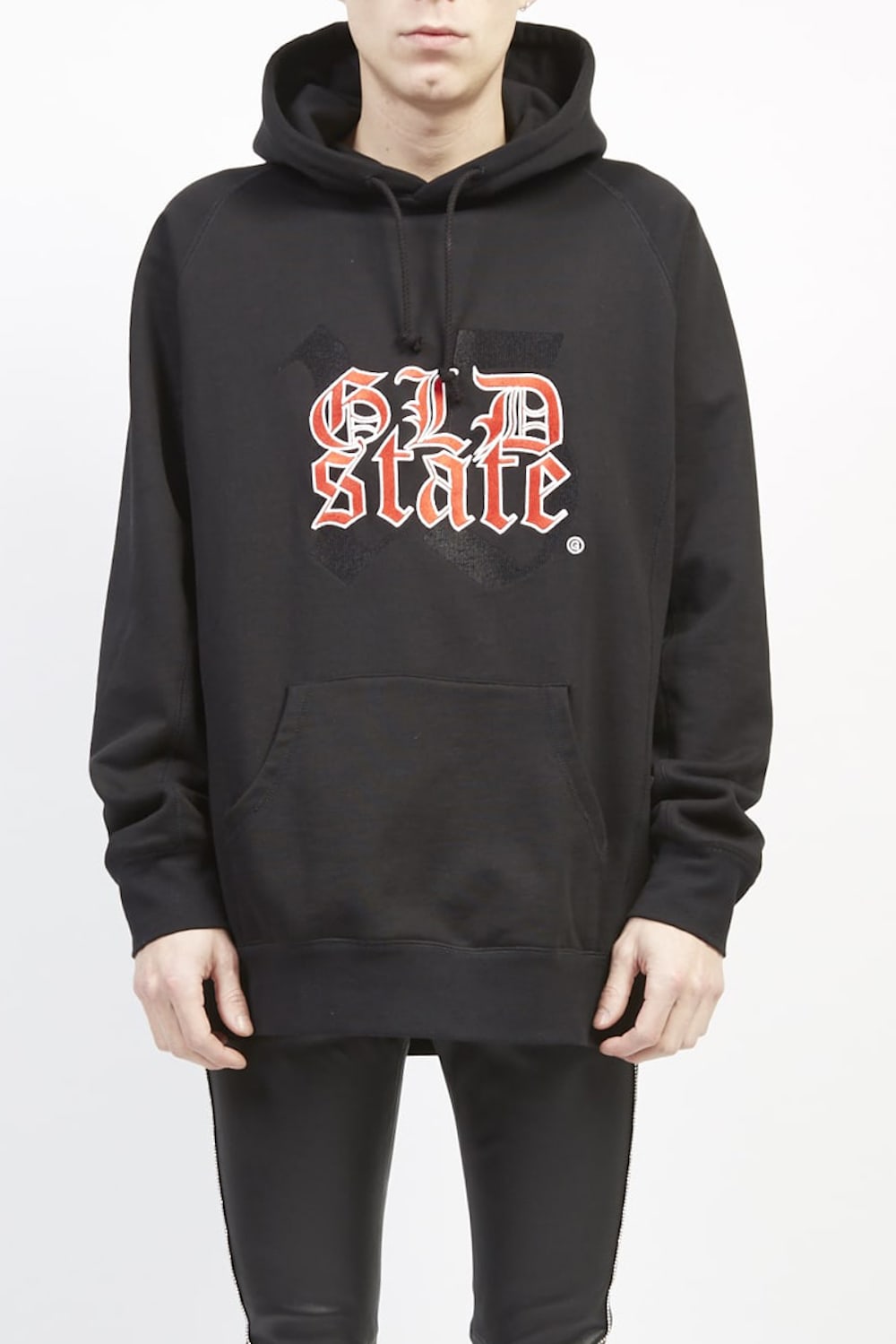 Middle fleece hoodie (GLD state) Black