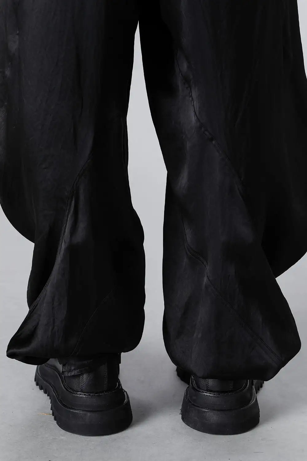 Acetate Vintage Satin Twisted Wide Pants