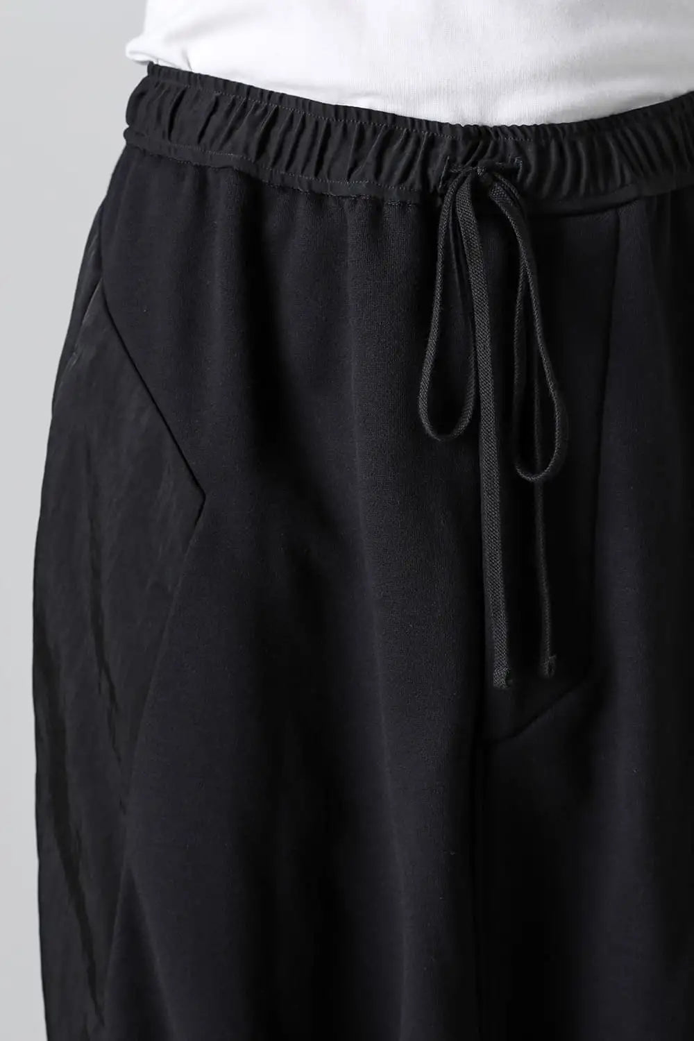 Cotton Sweat Sarouel Short Pants Black