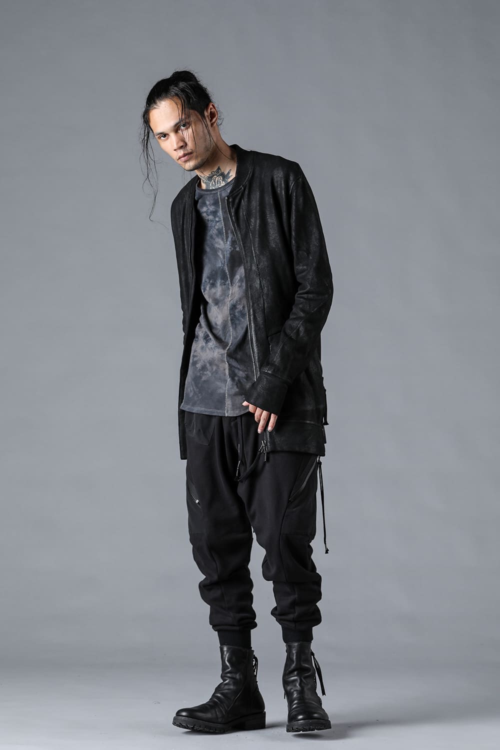 Untwisted Yarn Fleece-Lined Multi-Pocket Sarouel Jogger Pants