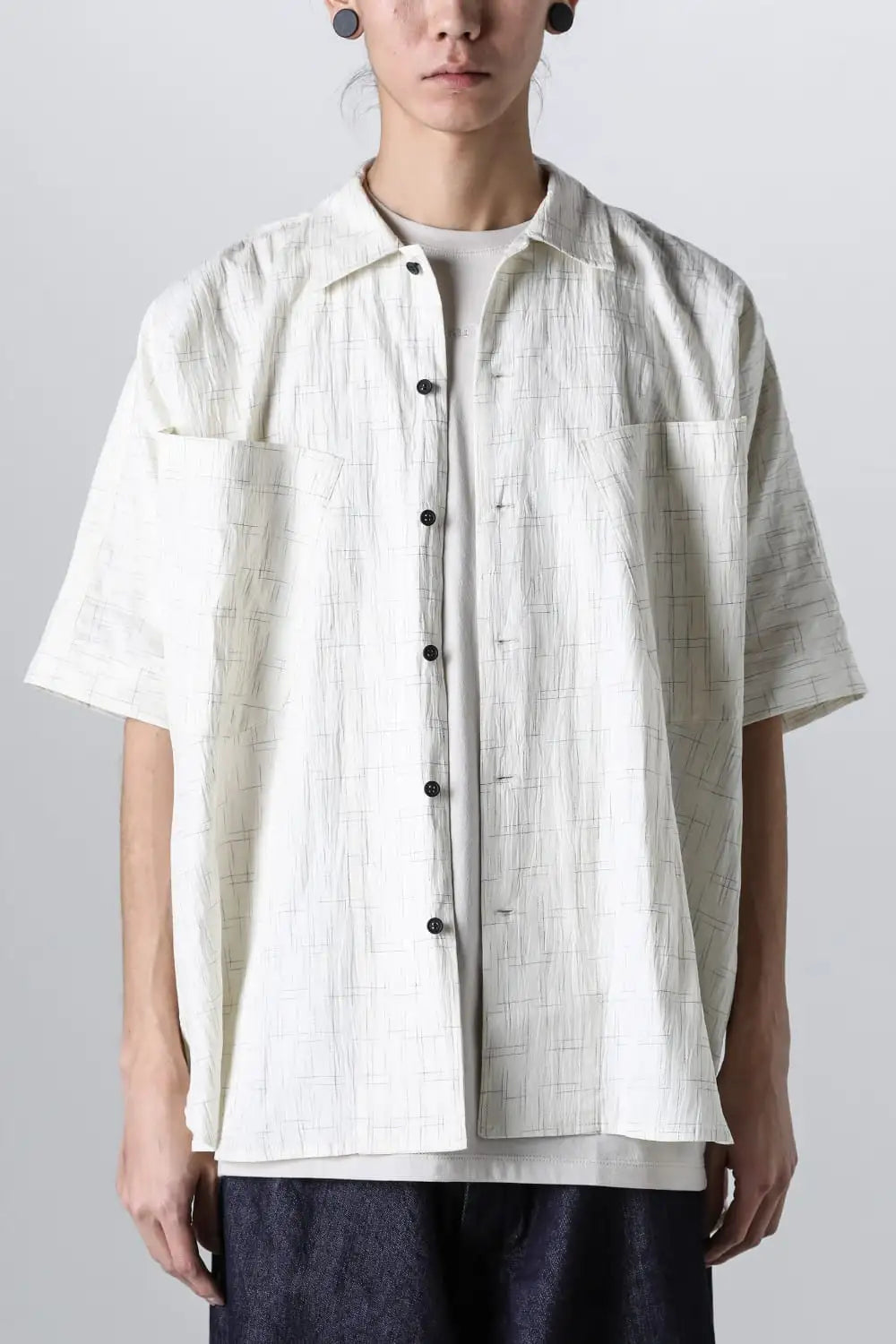 SHORT SLEEVE SHIRT	Fine Kasuri Shirting OFF