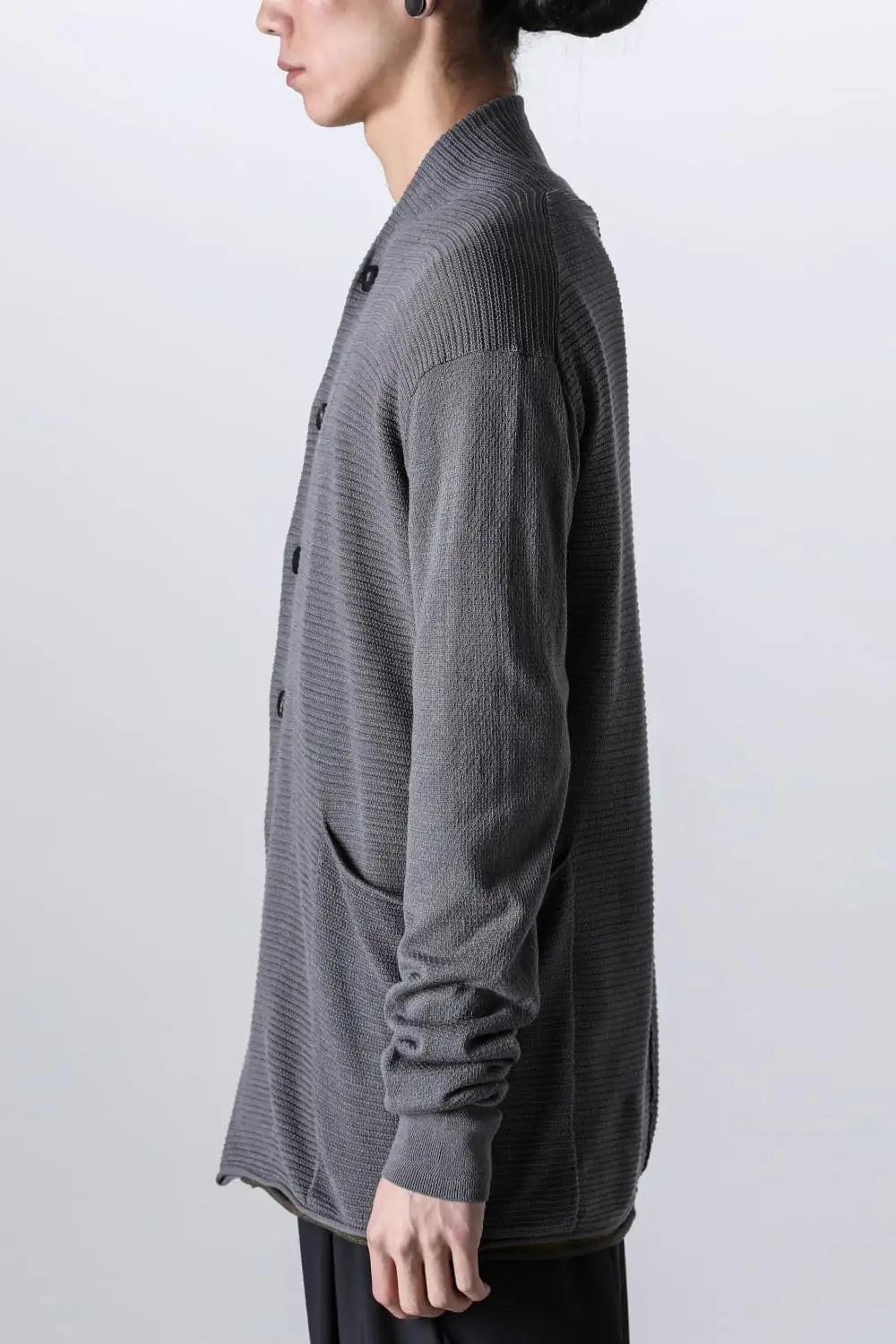 Knit cardigan cotton / linen / silk Gray