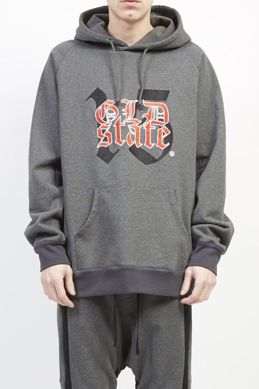 Middle fleece hoodie (GLD state) Charcoal