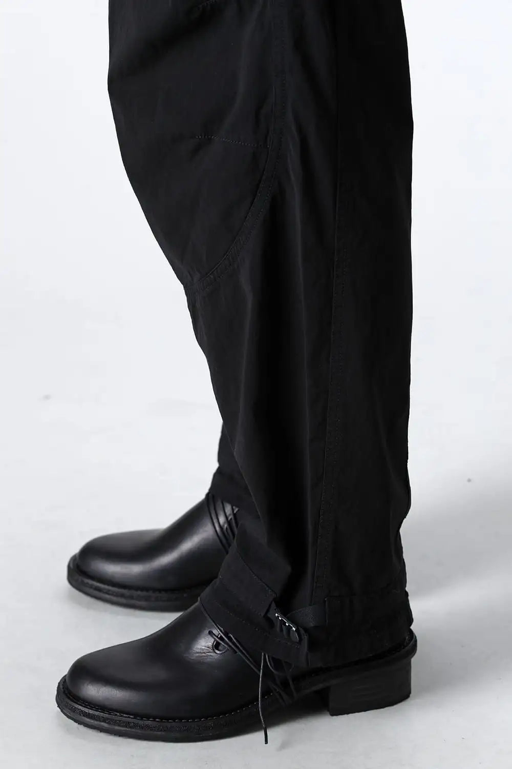 Dry Cotton Wide Trousers  Black