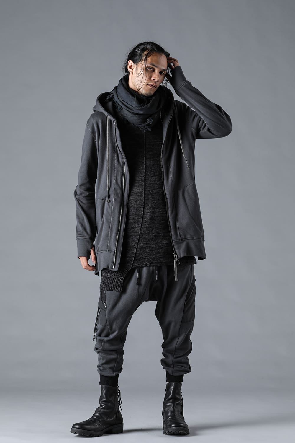 Untwisted Fleece-Lined Hooded Jacket