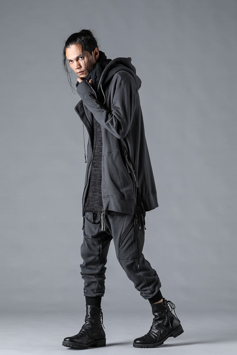 Untwisted Fleece-Lined Hooded Jacket