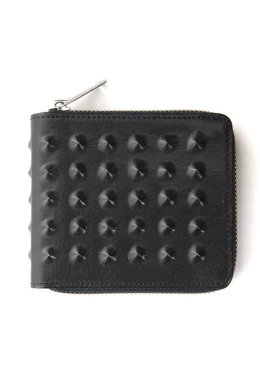 Invisible Studs Zip Wallet Black
