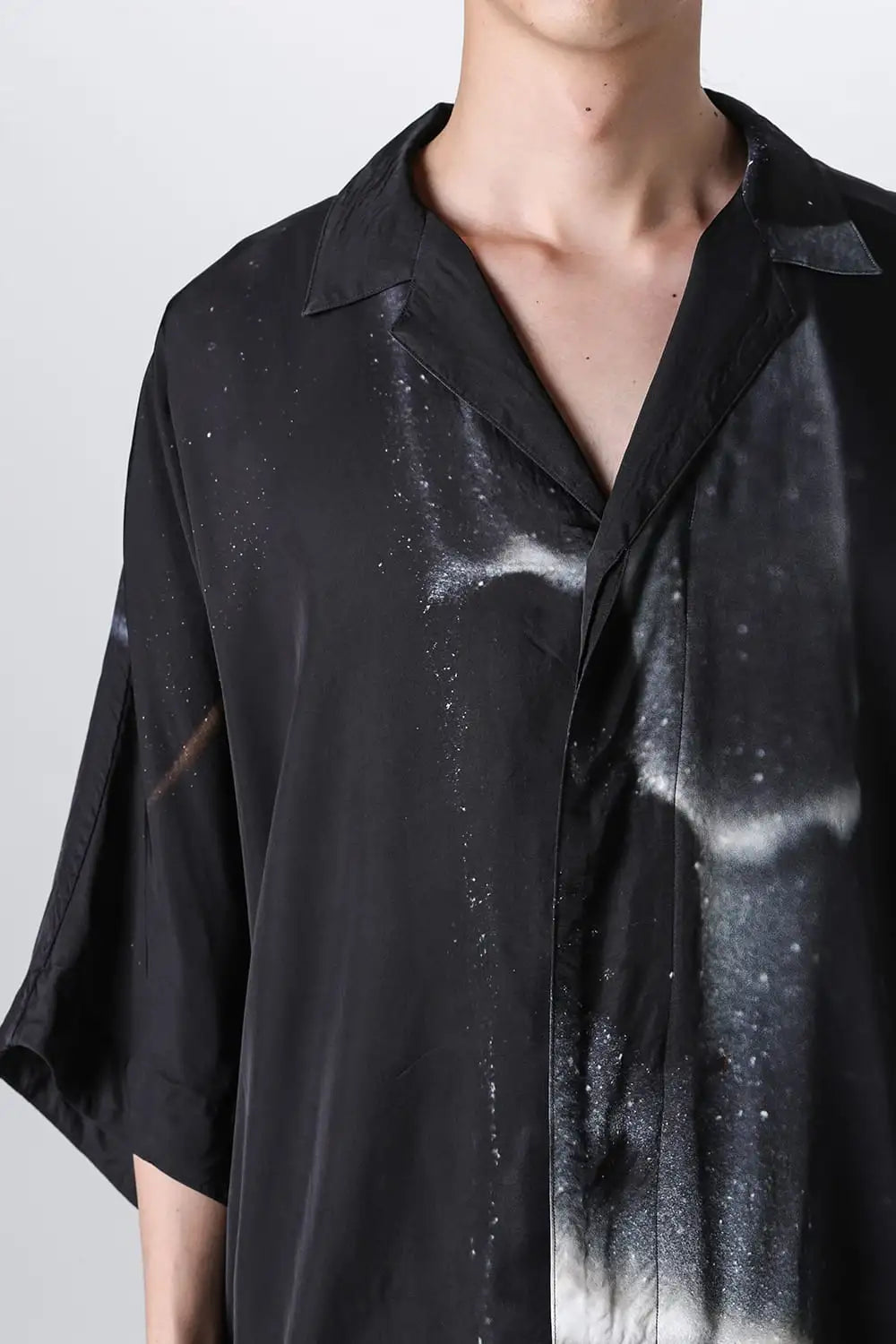 Printed Rayon Twill Short Sleeve Shirt