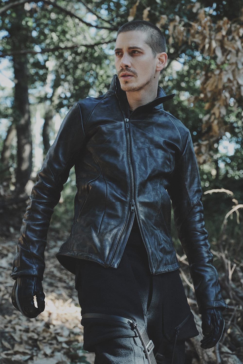 Wood skin dyed Horse leather jacket