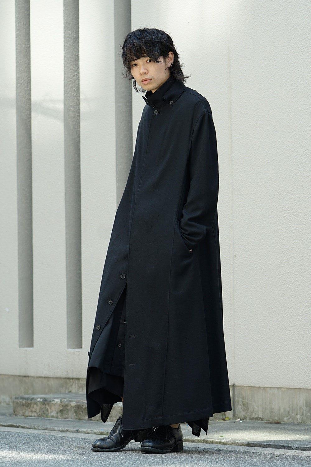 Collared Tab Coat Dress Wool Viyella