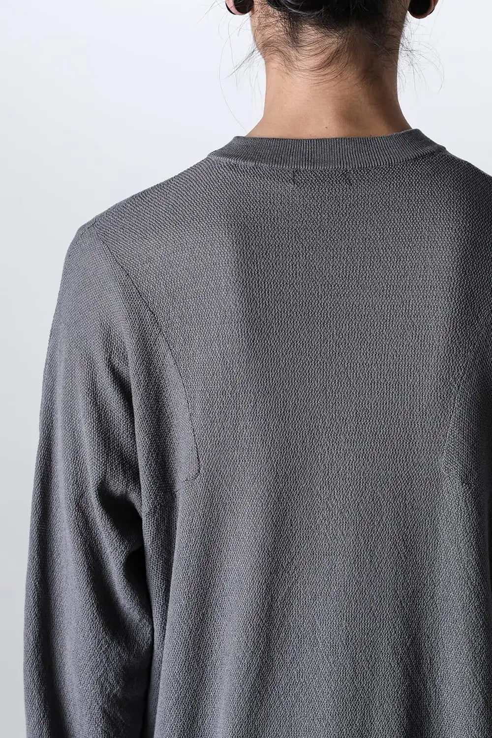 Pullover knit cotton / linen / silk Gray