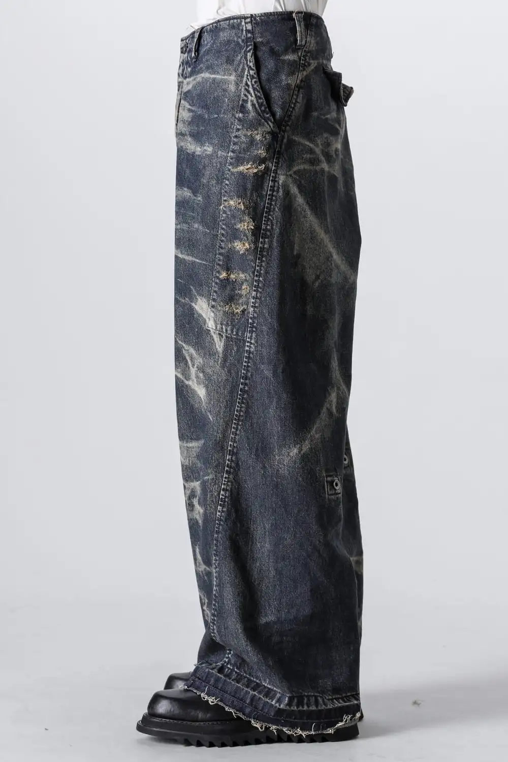 10oz Breach Wide Denim Pants Indigo