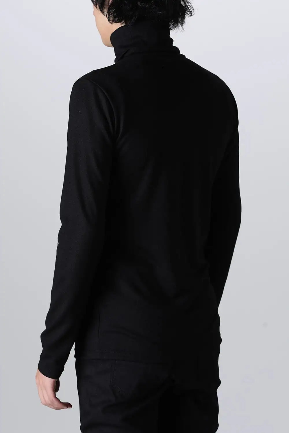 Washable Wool Turtle Neck Black