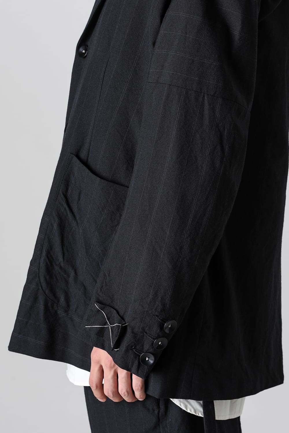 Patch Worked Relax Fit Blazer Stripe Serge Wool HERBIE