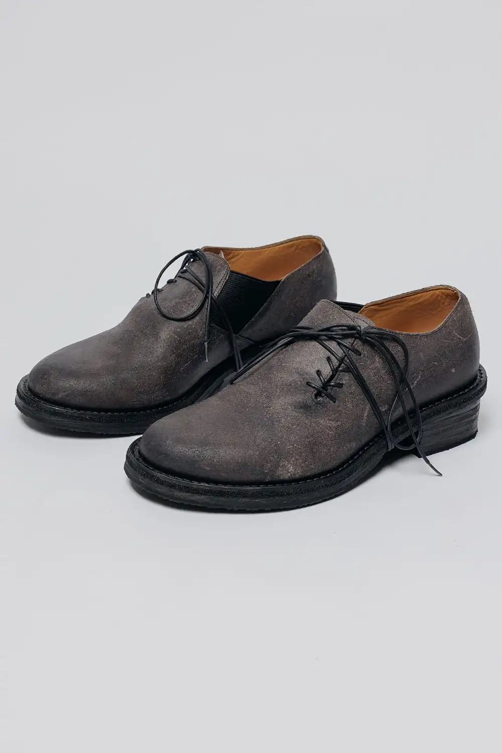 Diagonal Lace-up Derby Shoes  D.Gray