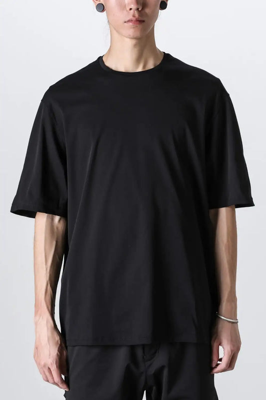 Short sleeve high gauge jersey Black