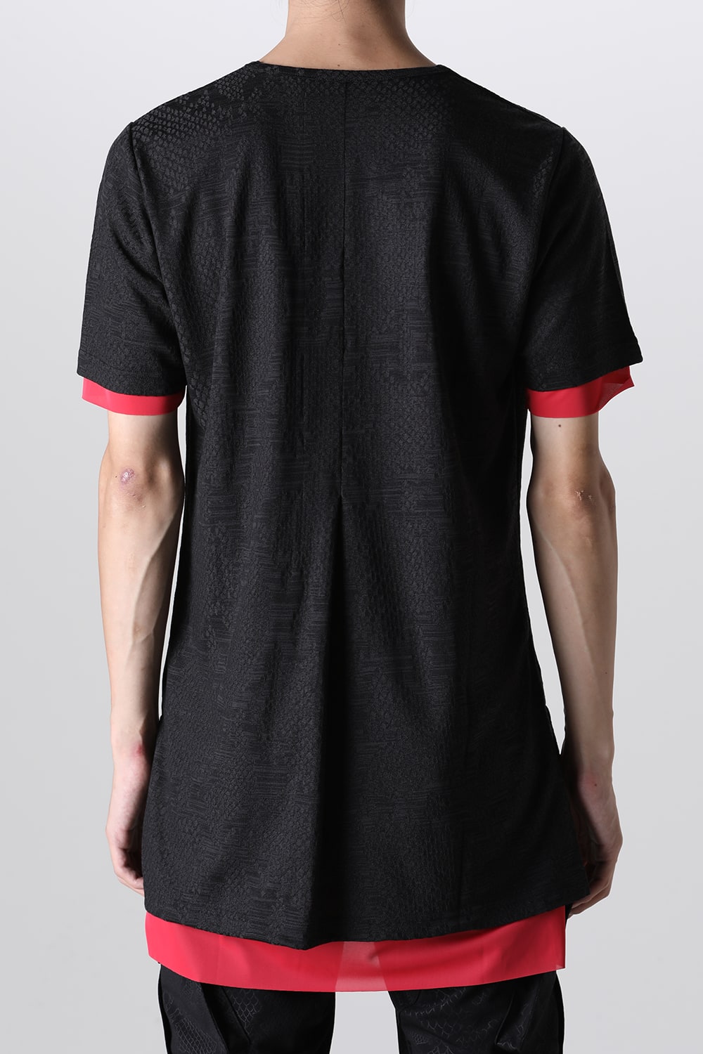 Layered Petit Frill T-Shirt Black&Red