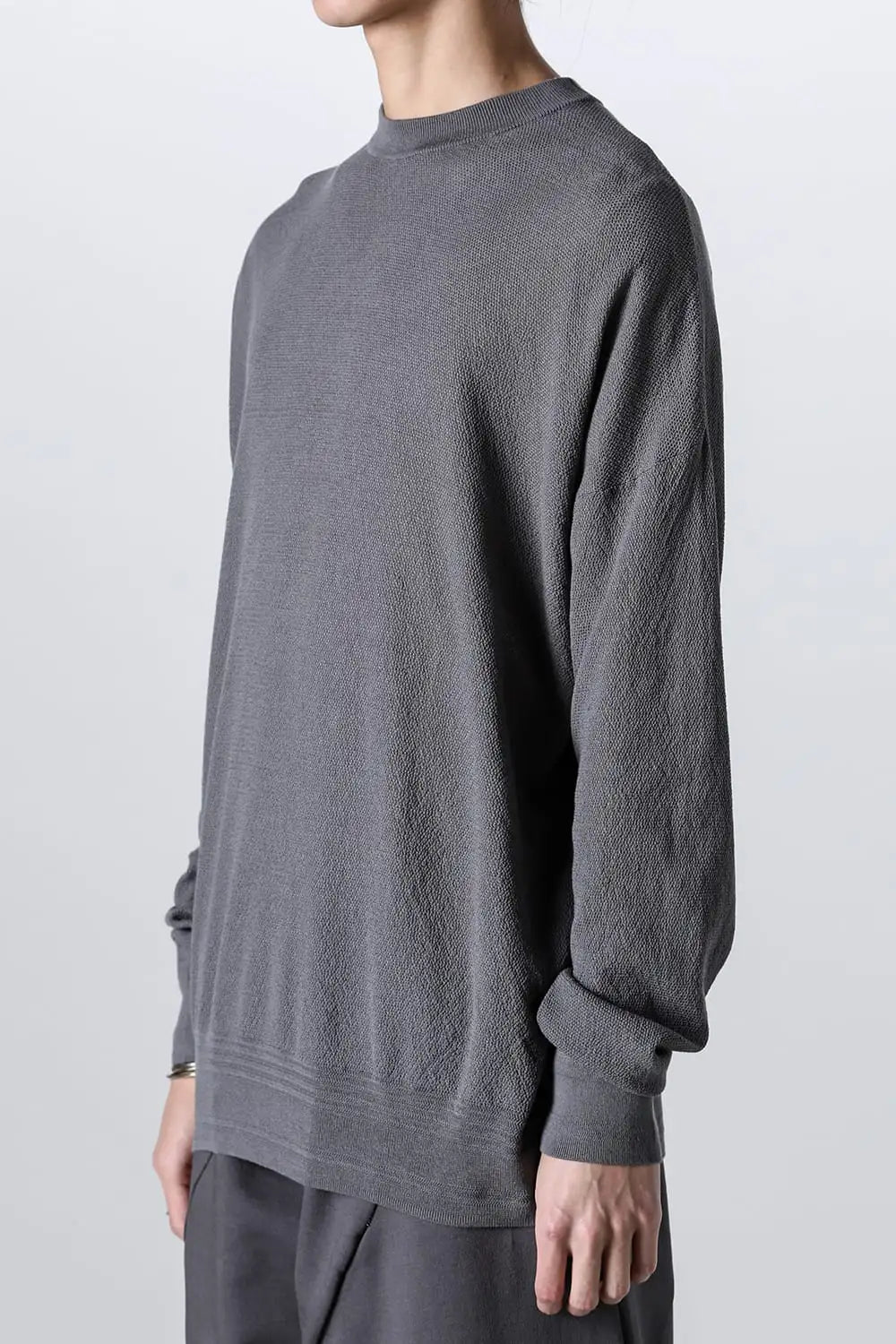 Pullover knit cotton / linen / silk Gray