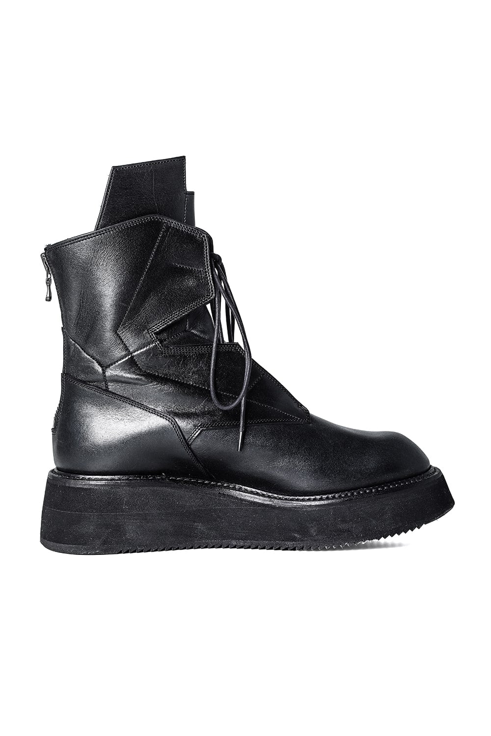 Cow Skin Lace Up Boots