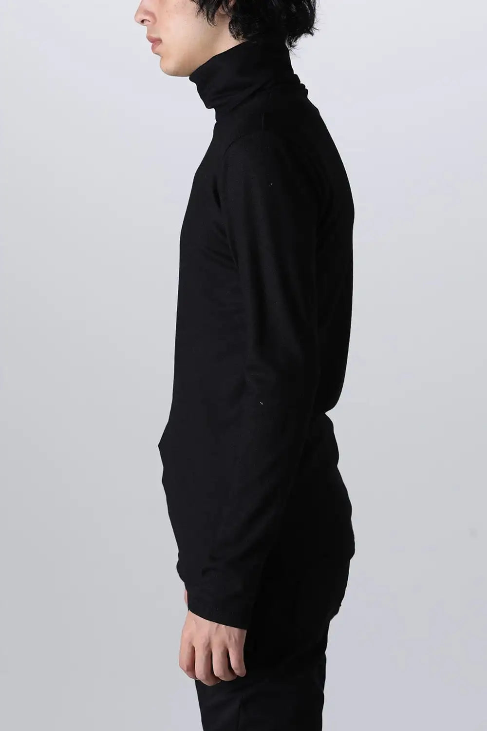 Washable Wool Turtle Neck Black