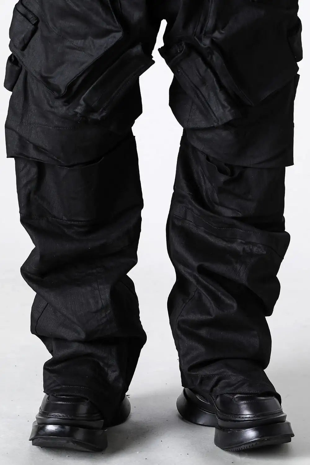 10.5oz Stretch Denim Wide Cargo Pants