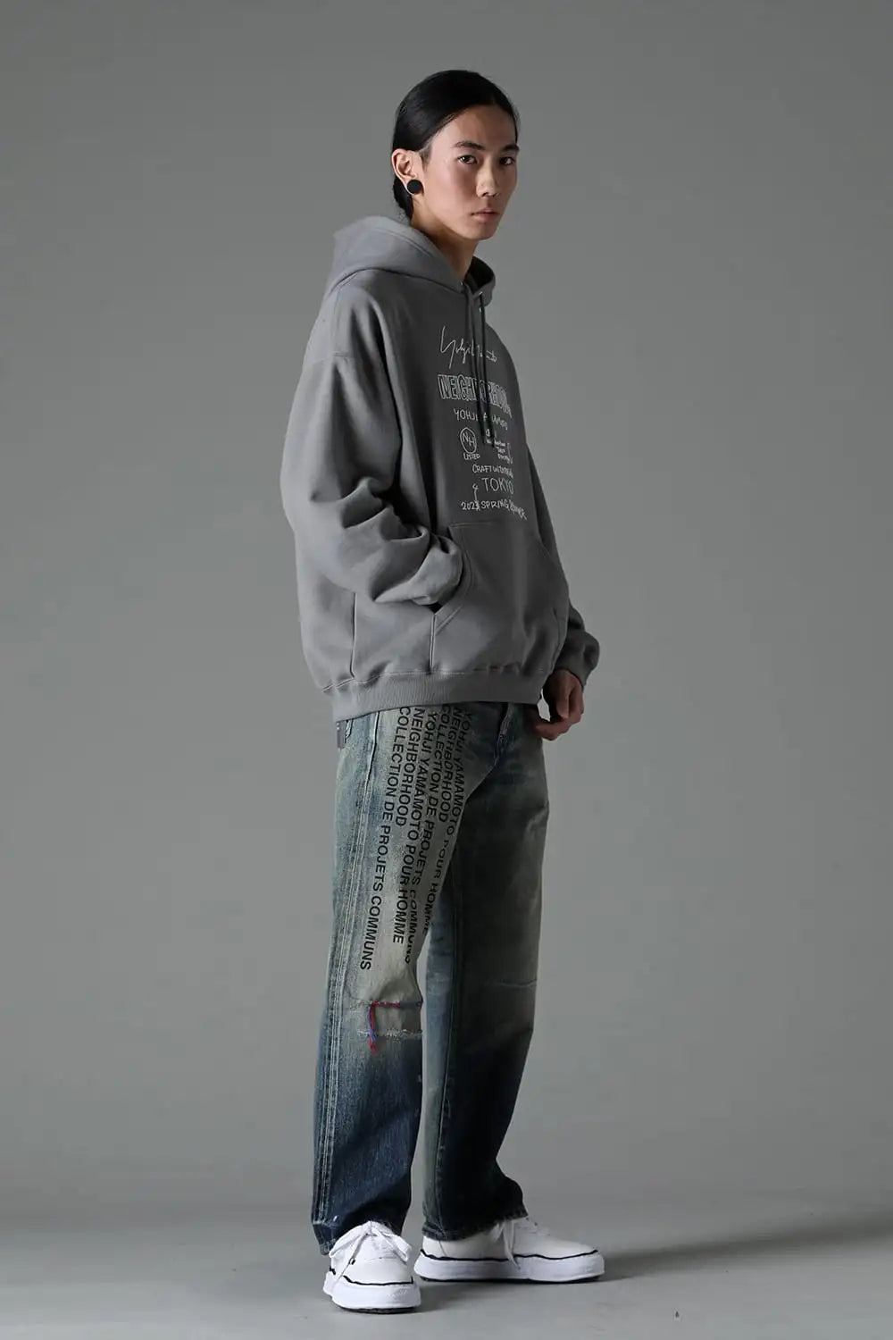 NEIGHBORHOOD × Yohji Yamamoto Pint Hoodie Gray